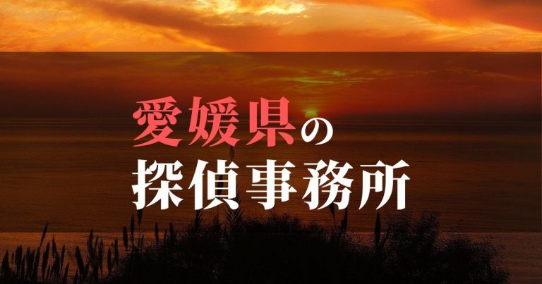 愛媛県で浮気調査を依頼するならここ！おすすめ探偵事務所の費用・相場と申込の流れは？！