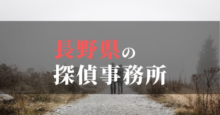 長野県で浮気調査を依頼するならここ！おすすめ探偵事務所の費用・相場と申込の流れは？！